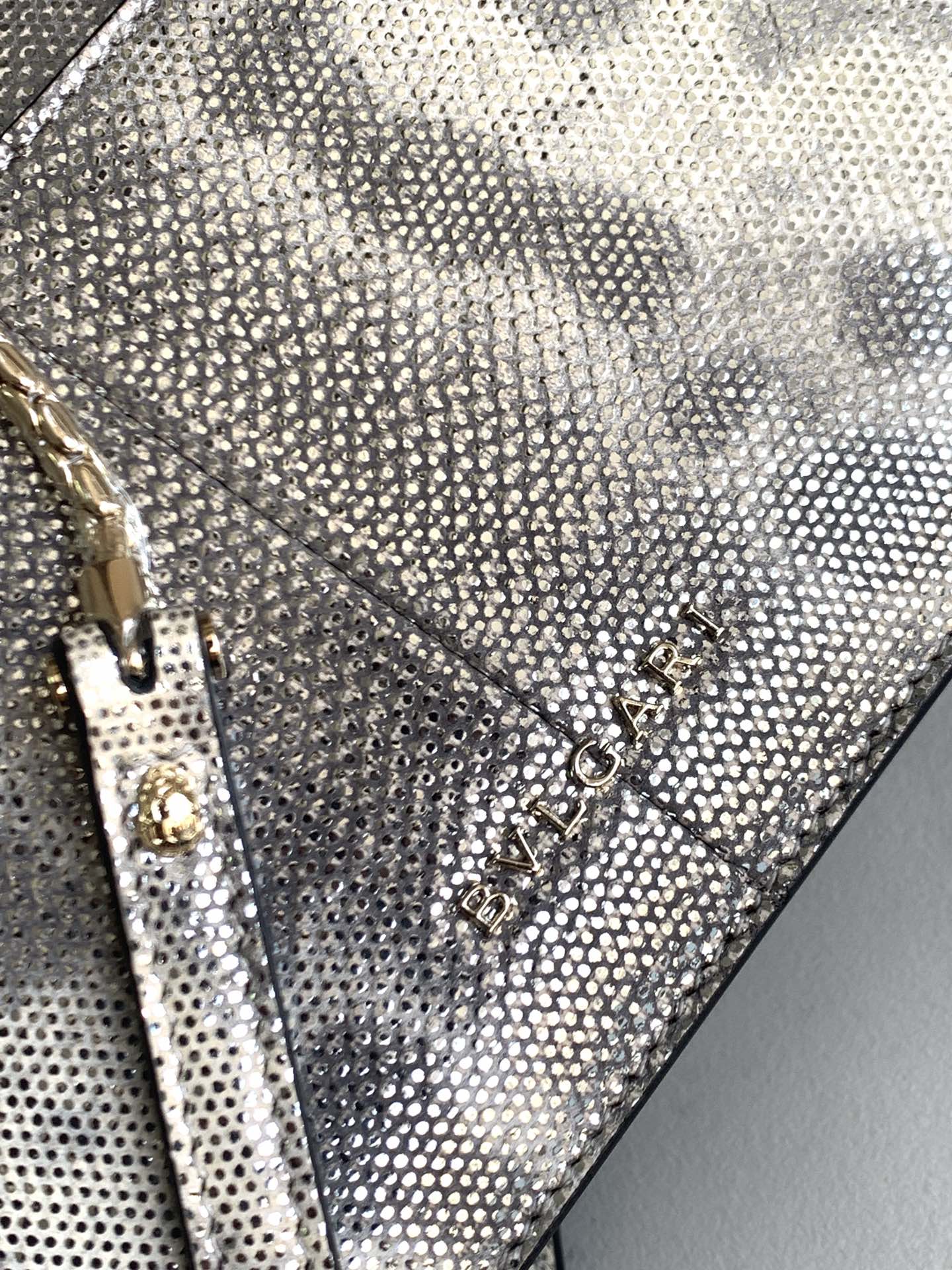 Bvlgari Serpenti Forever Crossbody Bag in Grey Snake Skin